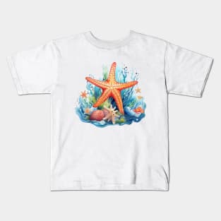 Orange Starfish Kids T-Shirt